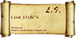 Lind Ilián névjegykártya